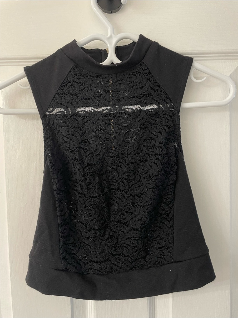 Dynamite Black Lace Panel Dress Top
